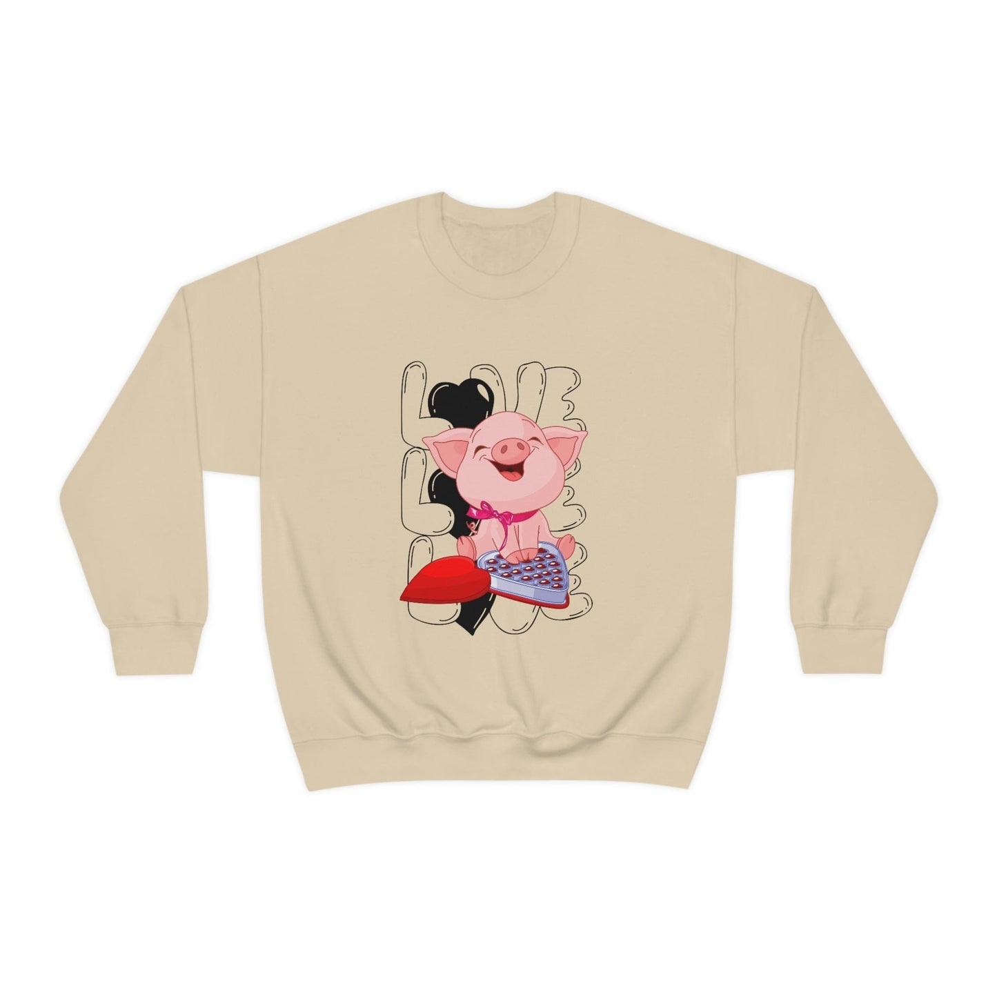 Sweet & Studious: Valentine's Day 2023 Love Piglet Chocolate Study Sweatshirt