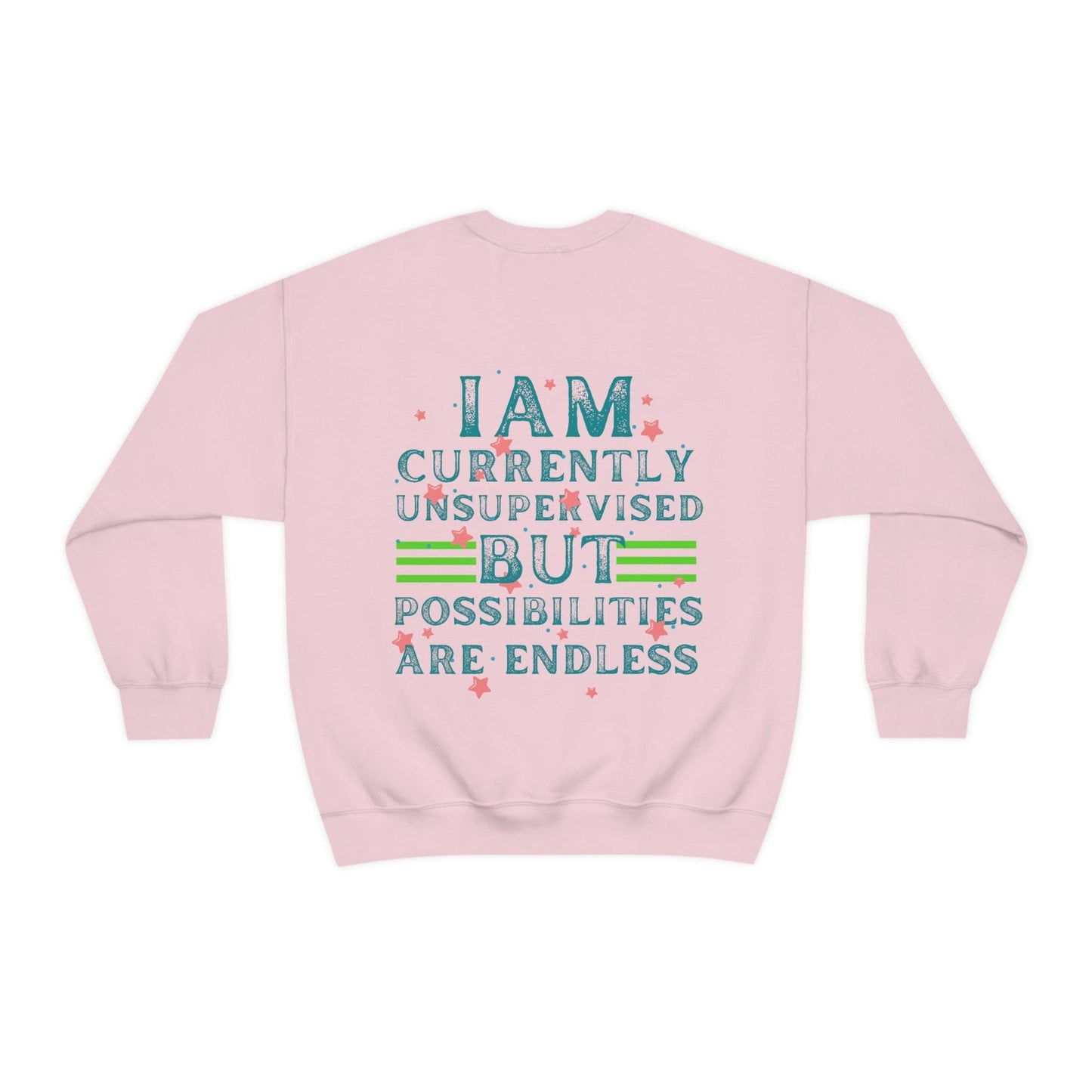 I Am Currently Unsupervised but Possibilities Are Endless Men's Oversized Sweatshirt with Back Print