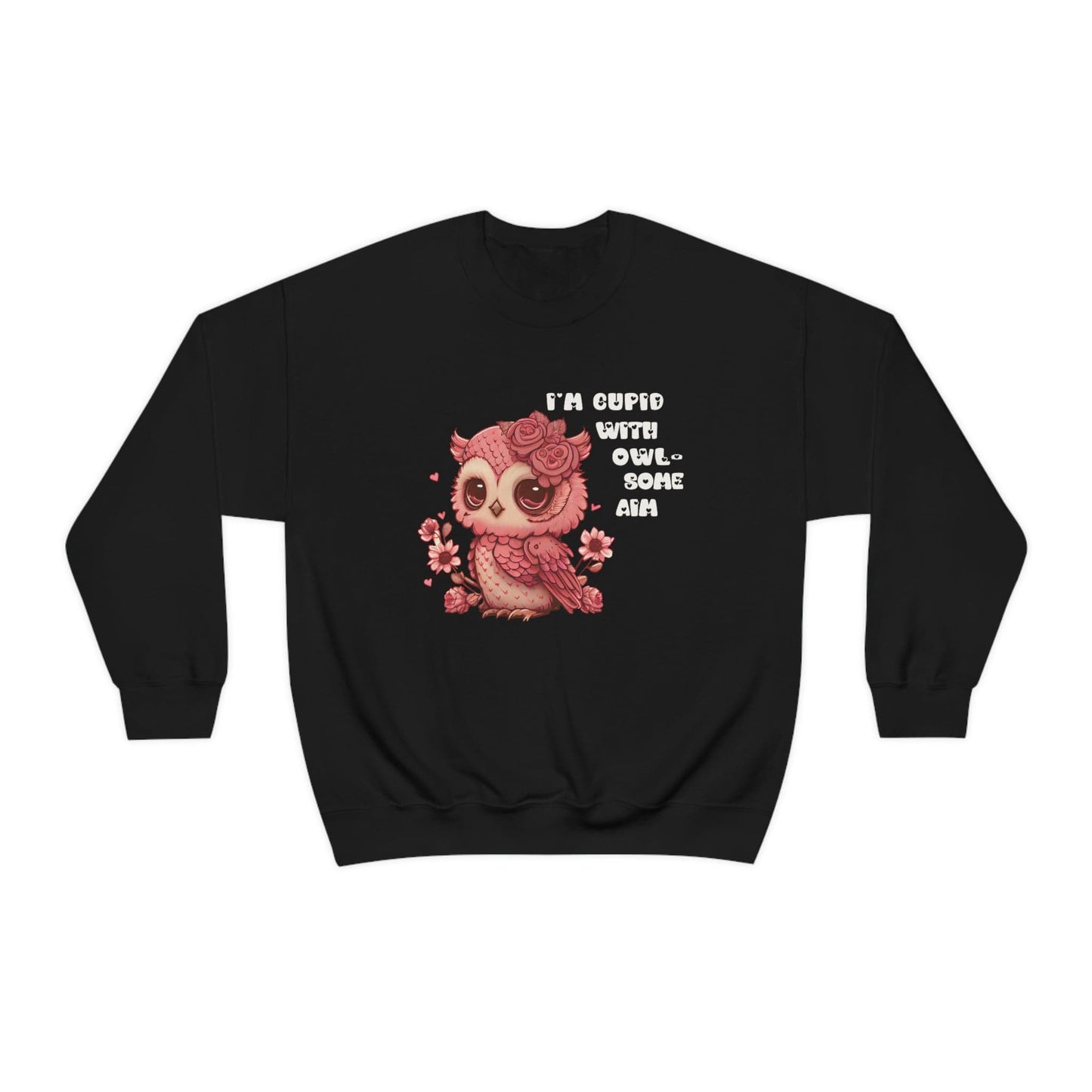 2023 Valentine's Day Gift: I'm Cupid with Owl, Some Aim Sweatshirt