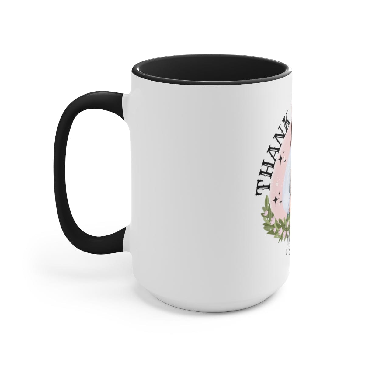Personalized Teacher Mug, Christmas Decor, Gift for Teacher 15 oz Two-Tone Coffee Mugs