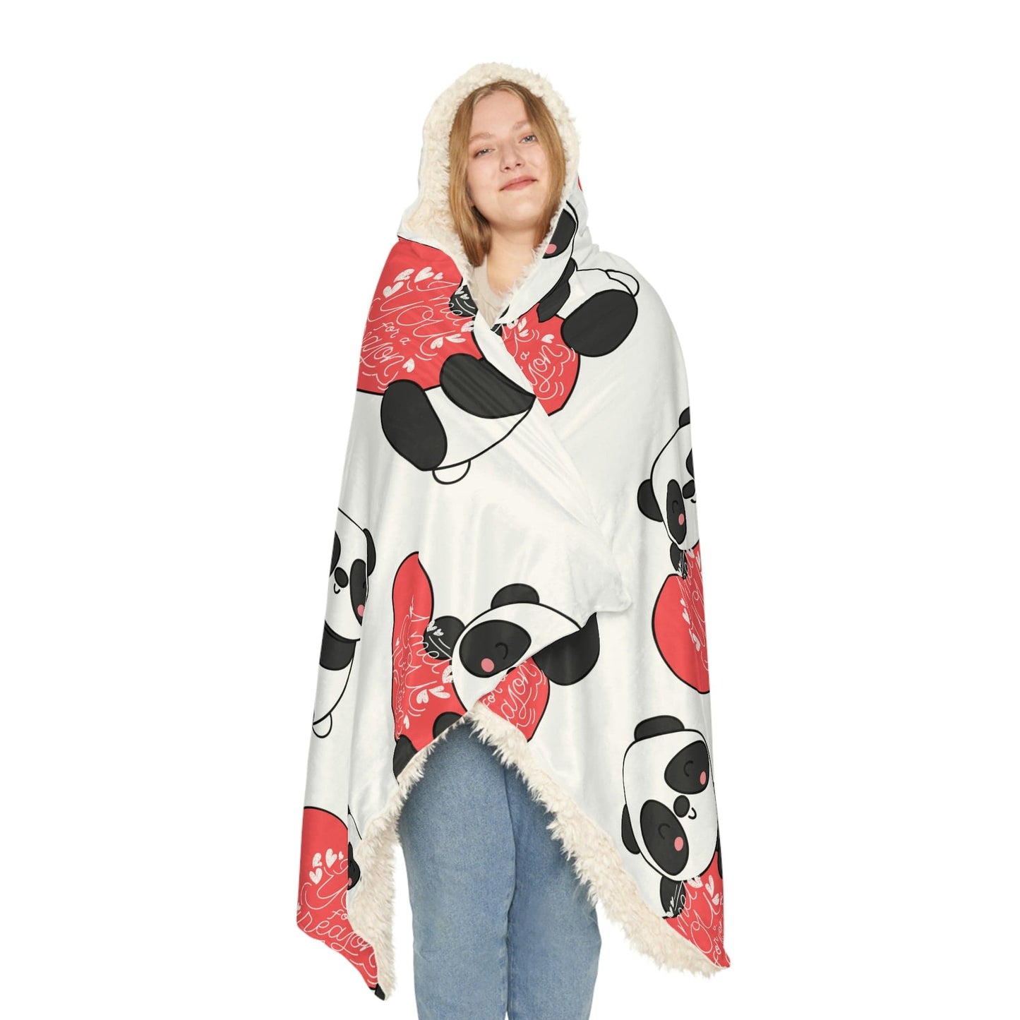 I Met You For a Reason Panda Sherpa Snuggle Blanket - The Coziest Way to Show Your Love - SarsariCreations