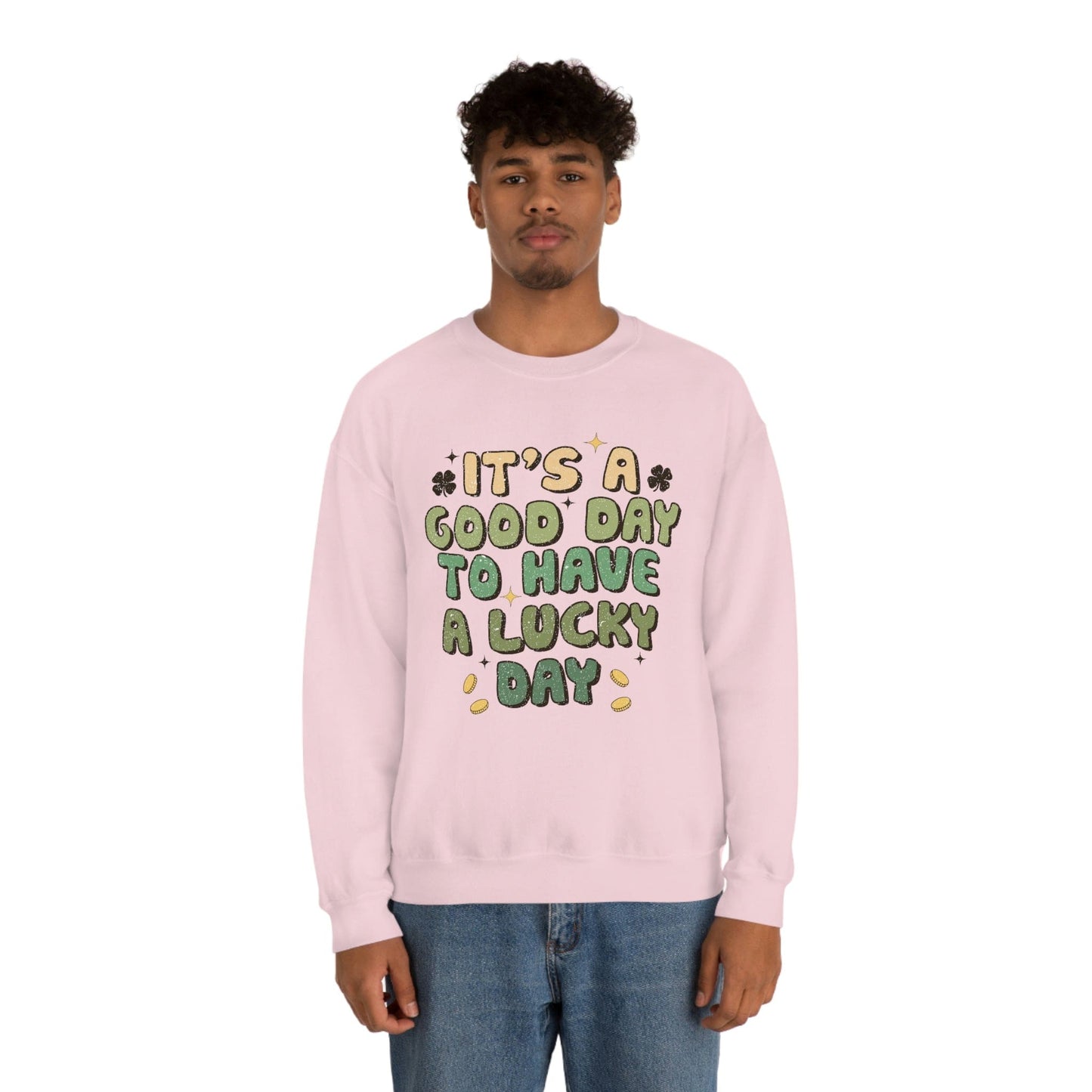 2023 Funny Groovy St. Patrick's Day Unisex Irish Its Good to Have A Lucky Day Sweatshirt