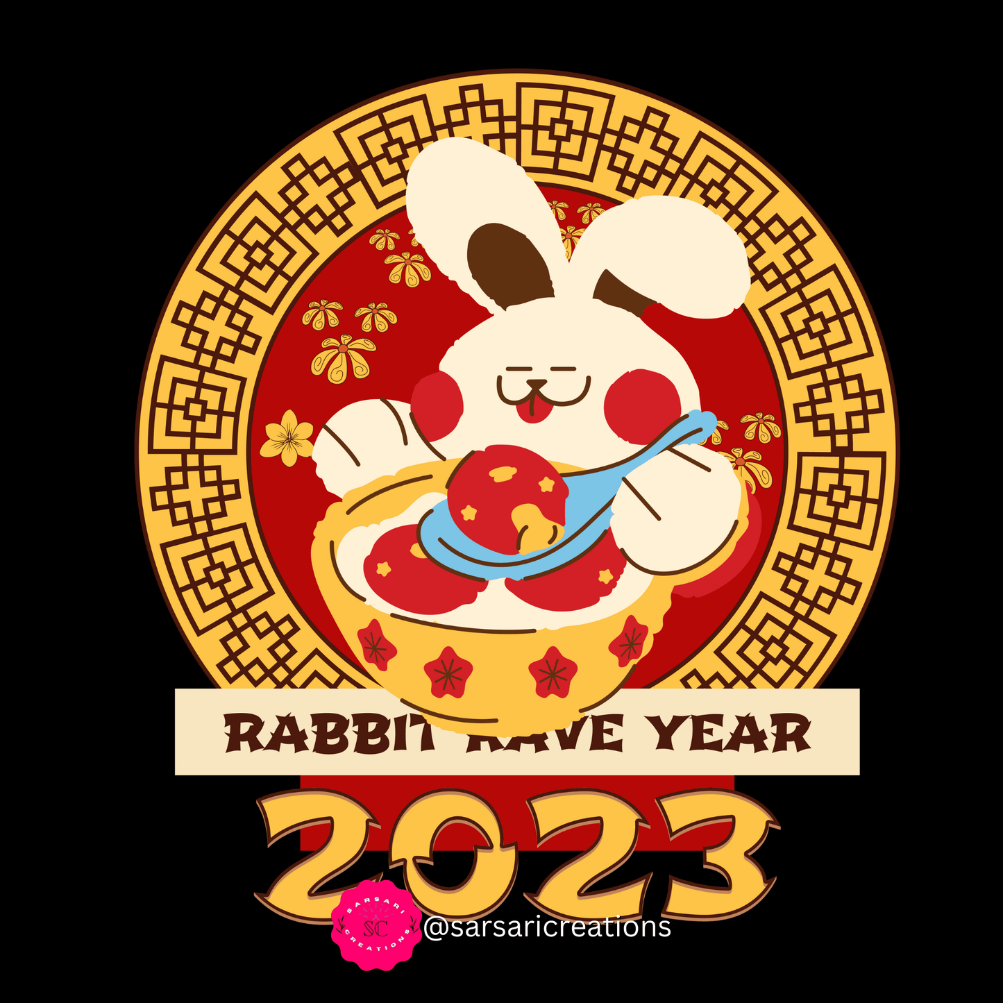 Rabbit Year 2023: Chinese New Year T-Shirt - SarsariCreations