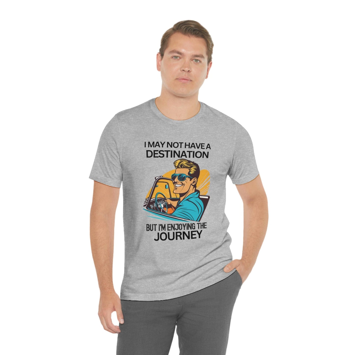 2023 Unisex Cartography Travel Agent Travelling Compass World Map I May Not Have A Destination T-Shirt