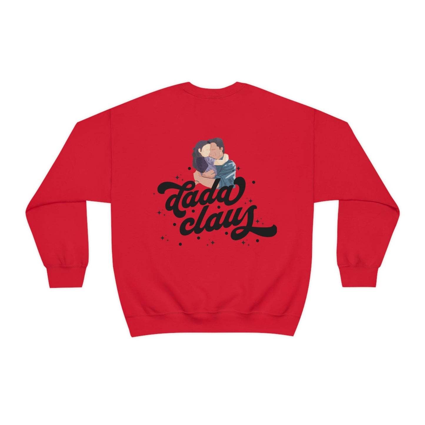 Dada Claus with Graphic Men's Oversized Sweatshirt Back Print