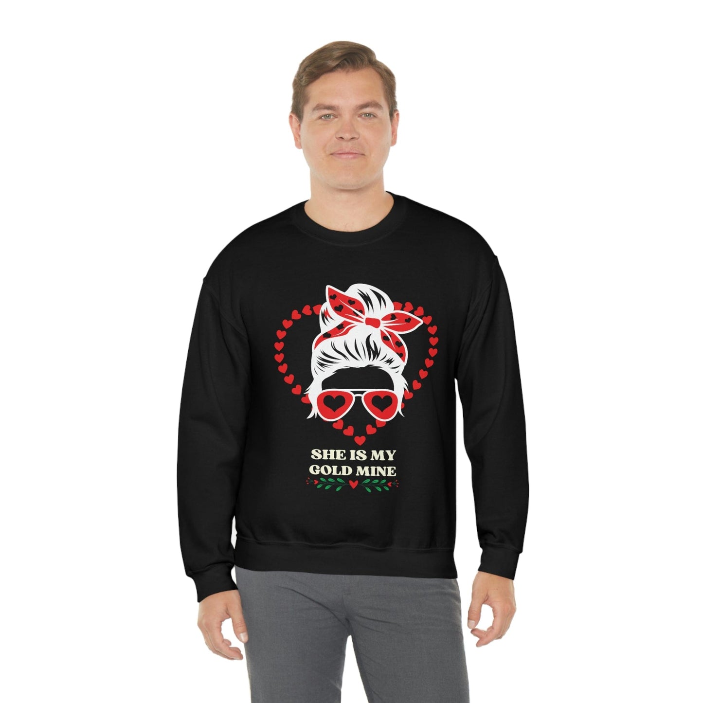 2023 Valentine's Day Gift: "She is My Gold Mine" Sweatshirt for Girlfriend