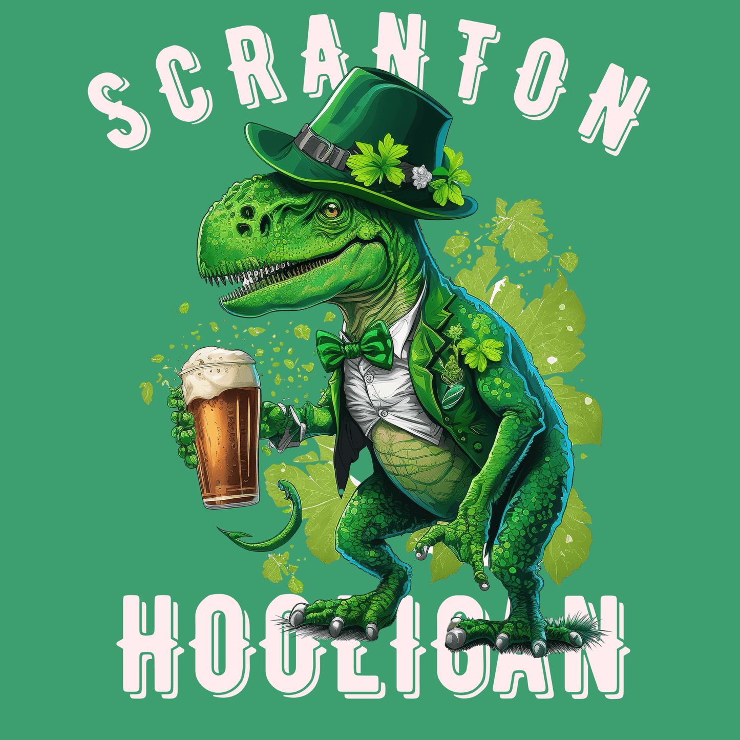 St. Patrick's Day 2023 Unisex Scranton Hooligan Shamrock Malarkey Clover T-Shirt