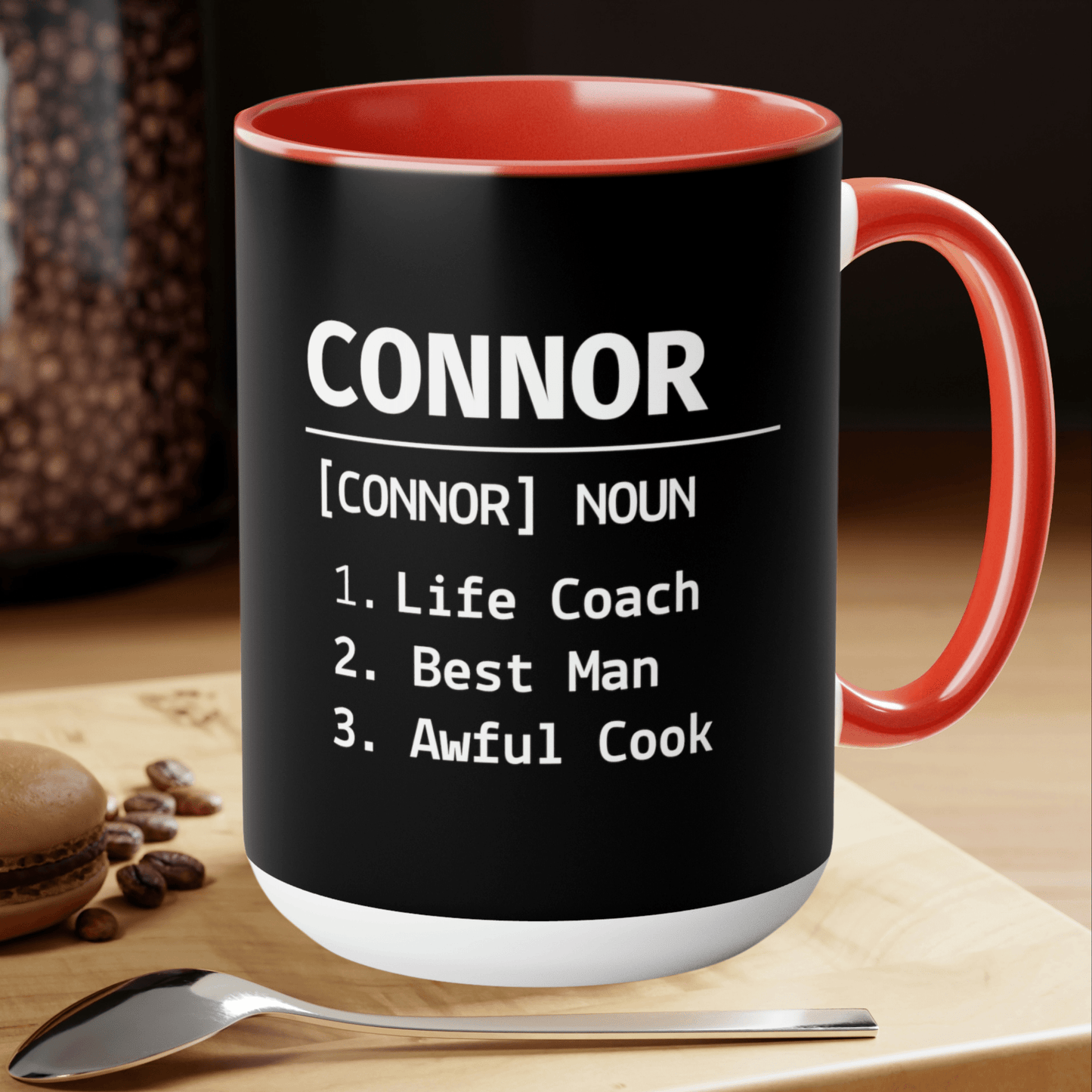 Elevate Your Gift-Giving Game with Name Engraved Mug 2023: Perfect Presents for Mum and Dad 15 oz Two-Tone Coffee Mugs