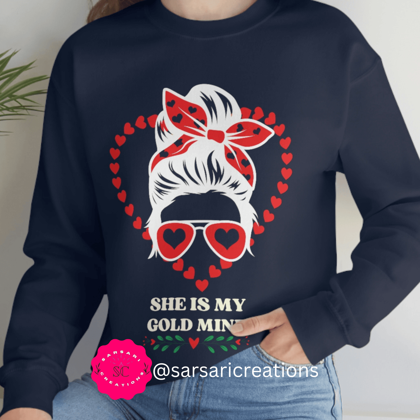2023 Valentine's Day Gift: "She is My Gold Mine" Sweatshirt for Girlfriend