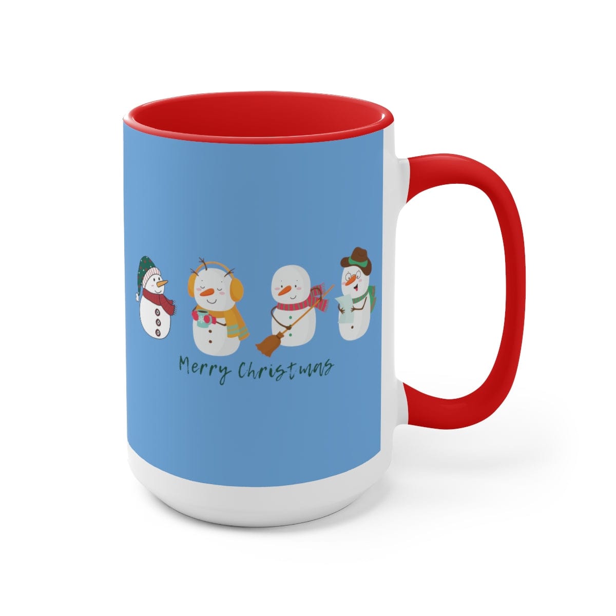 Christmas Coffee Mug, Retro Coffee Mug, Christmas Mug, Gift for Him, Holiday Gift 15 oz Two-Tone Coffee Mugs