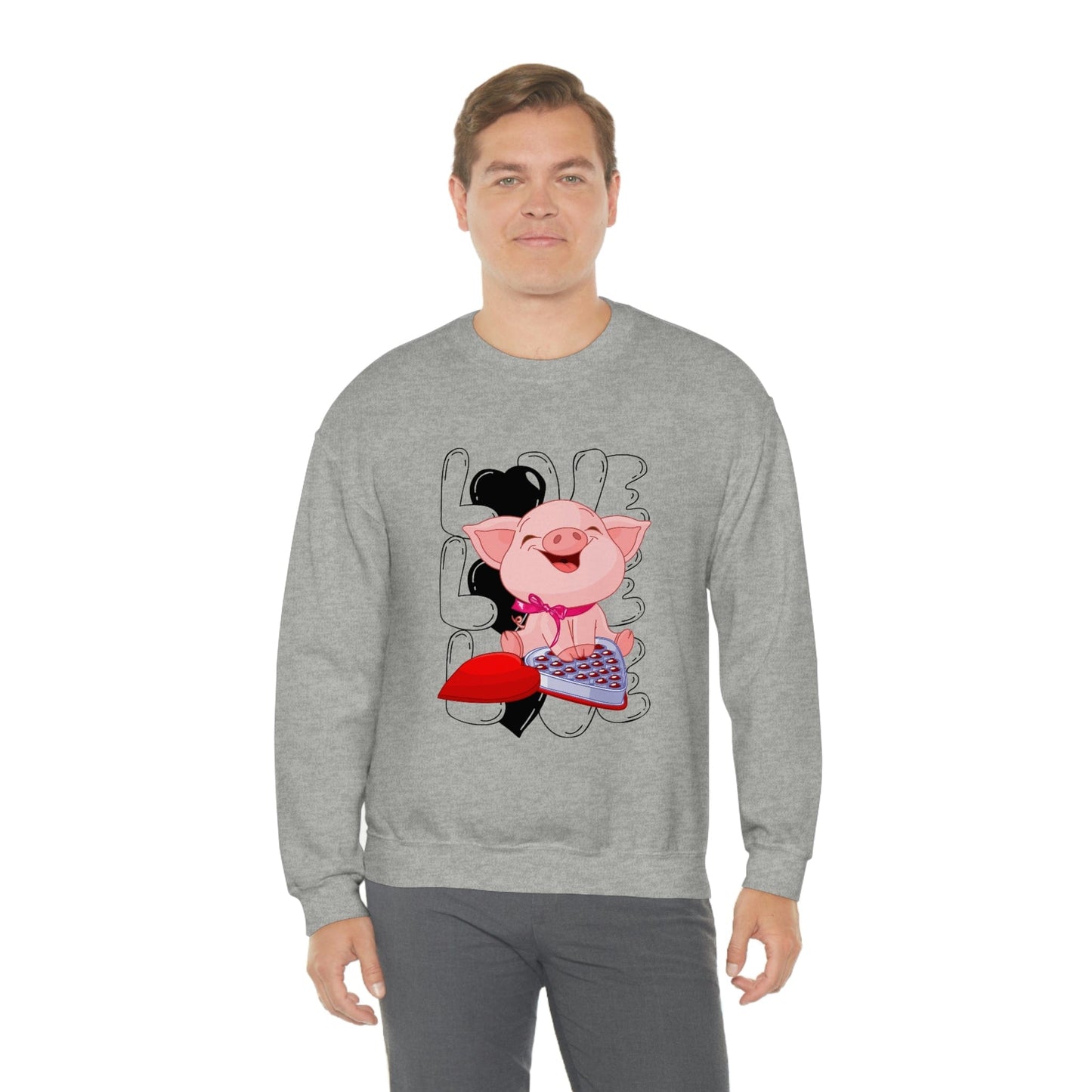 Sweet & Studious: Valentine's Day 2023 Love Piglet Chocolate Study Sweatshirt