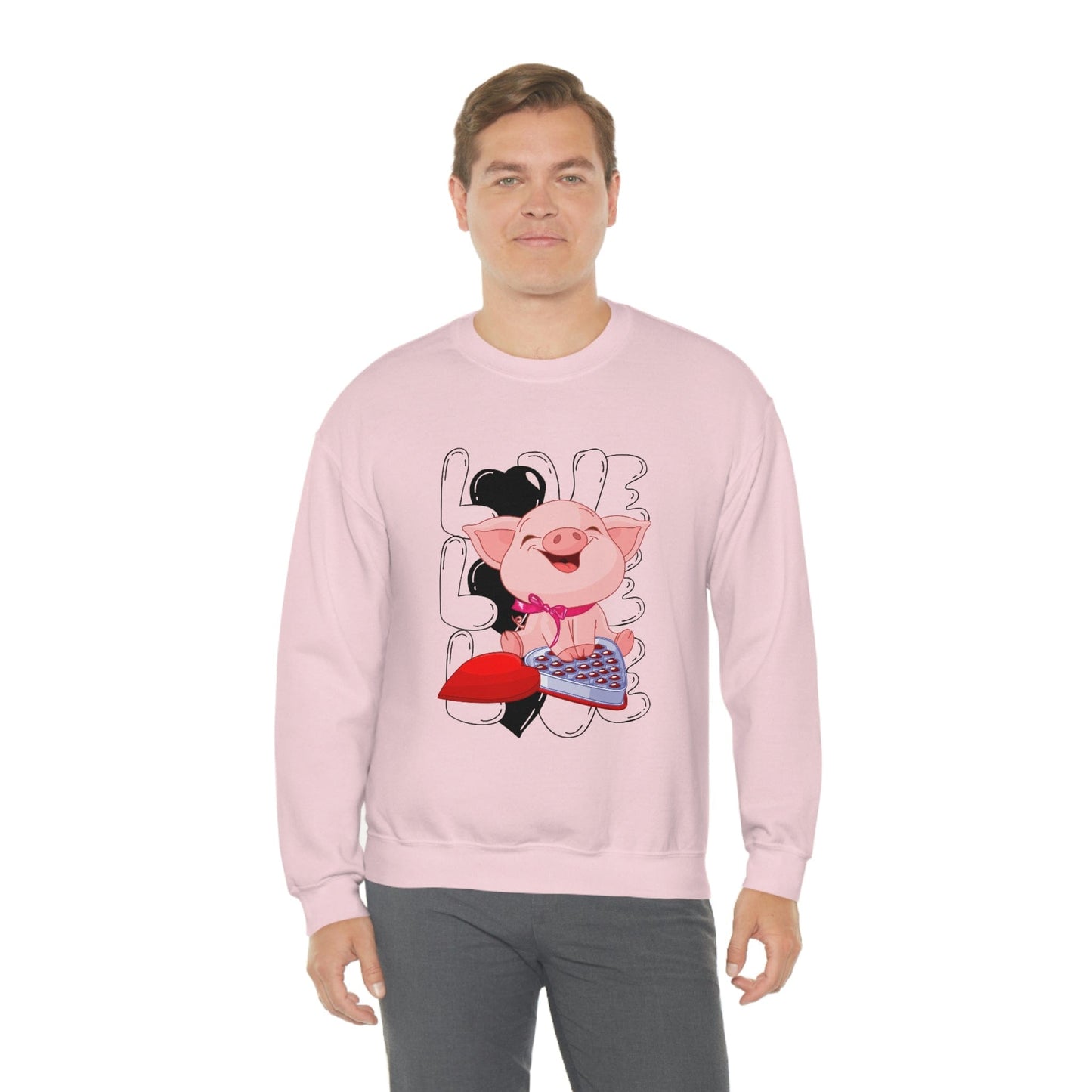 Sweet & Studious: Valentine's Day 2023 Love Piglet Chocolate Study Sweatshirt