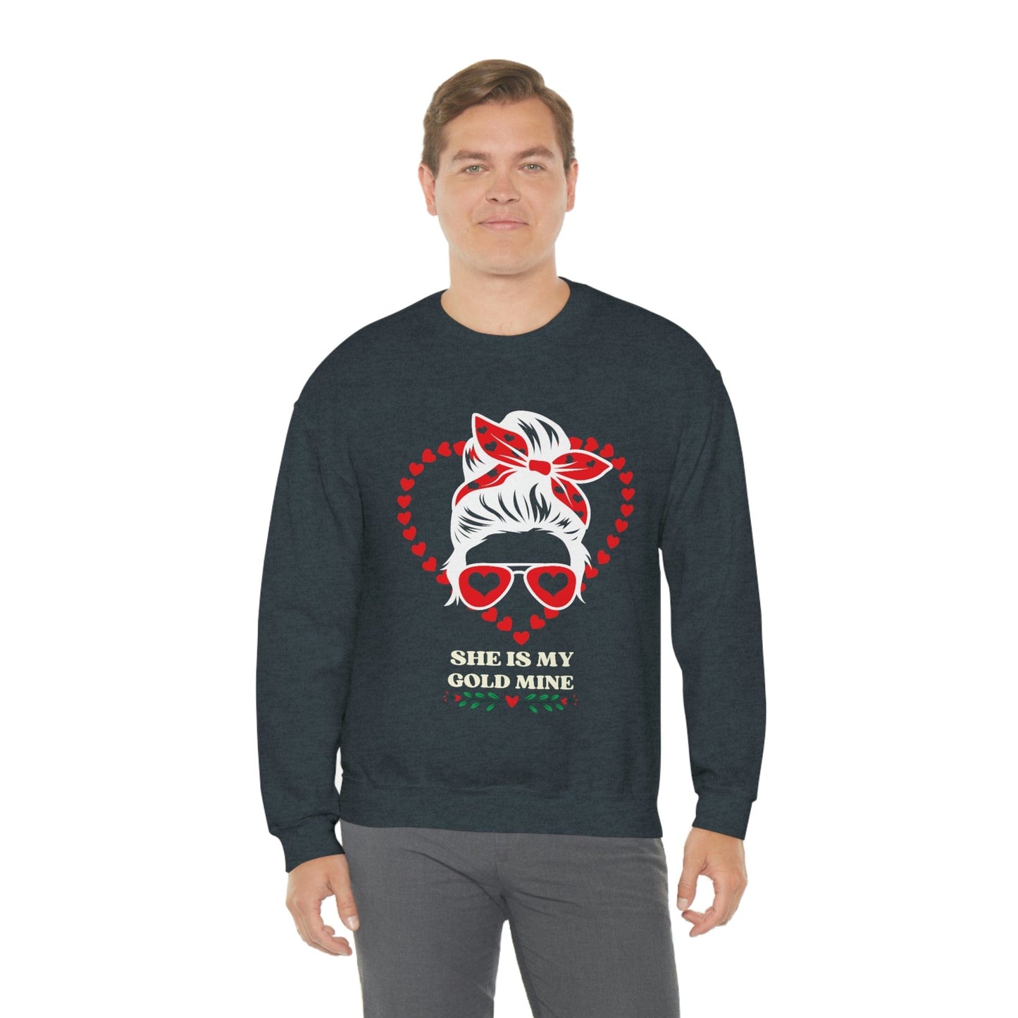 2023 Valentine's Day Gift: "She is My Gold Mine" Sweatshirt for Girlfriend