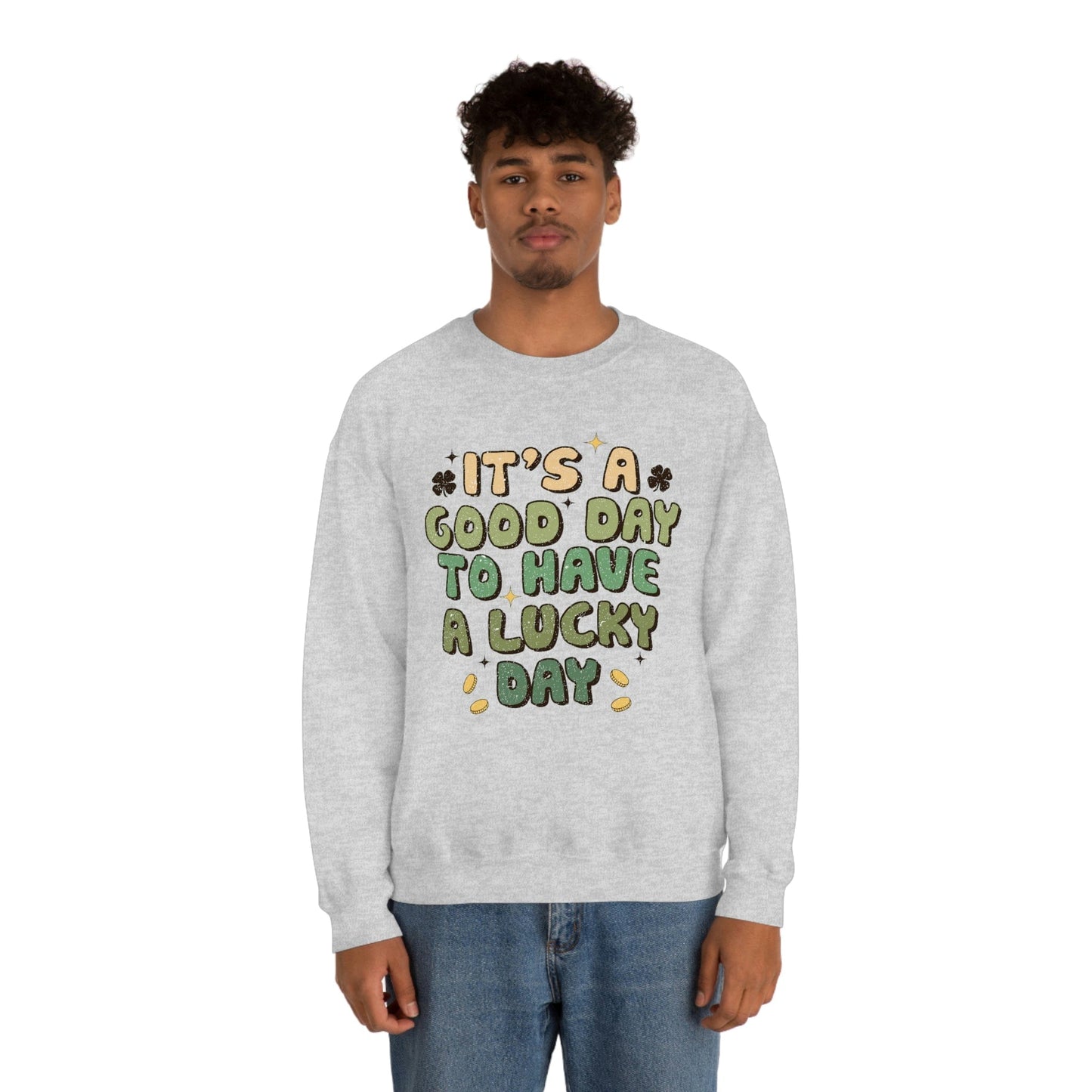 2023 Funny Groovy St. Patrick's Day Unisex Irish Its Good to Have A Lucky Day Sweatshirt
