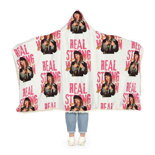 Real Strong Woman Sherpa Snuggle Blanket - Empower with a Bold and Inspiring Design -SarsariCreations
