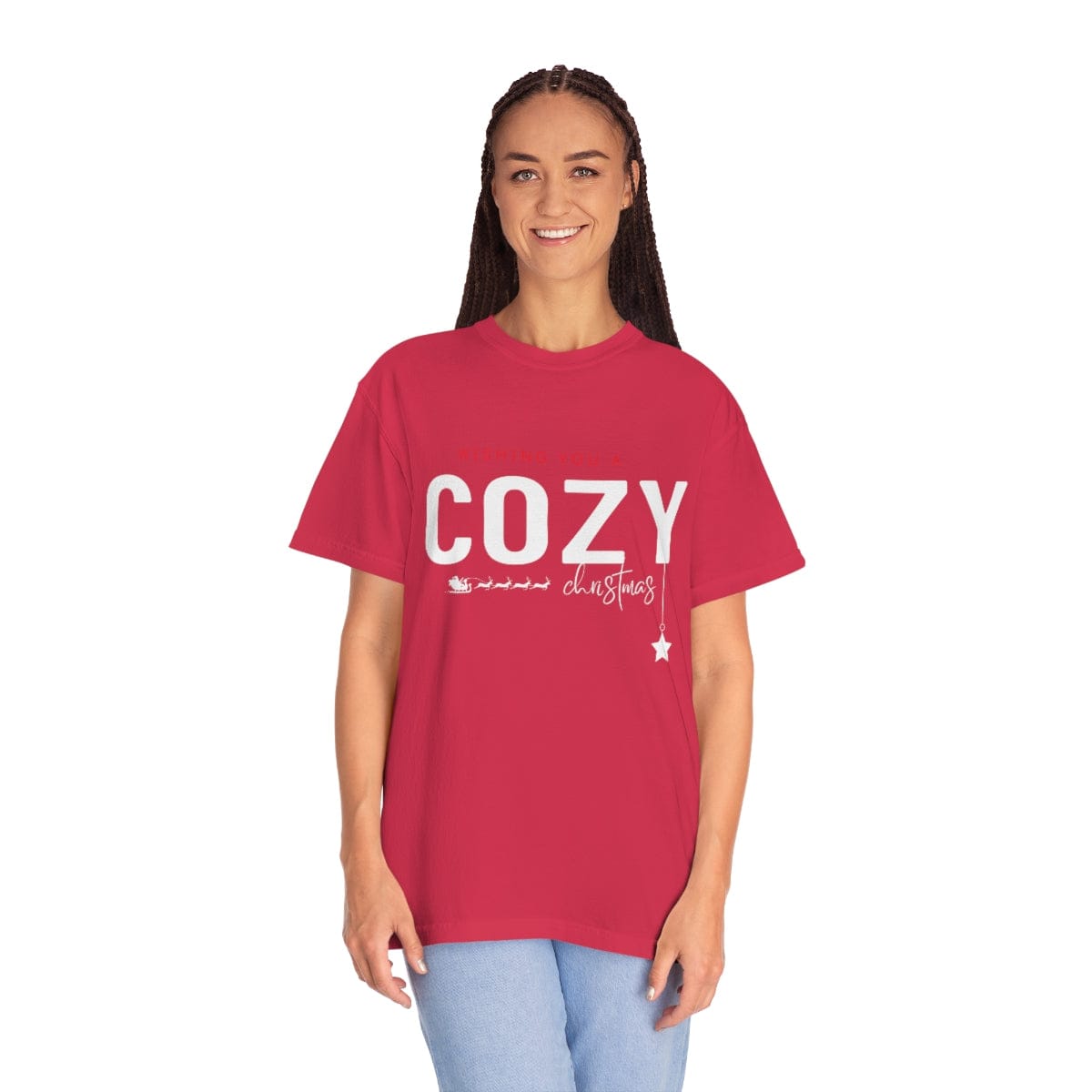 Cozy Christmas Comfort Colors Shirt, Cozy Christmas Shirt, Women Christmas T-Shirt, Retro Holiday Shirt, Christmas Gift for Family