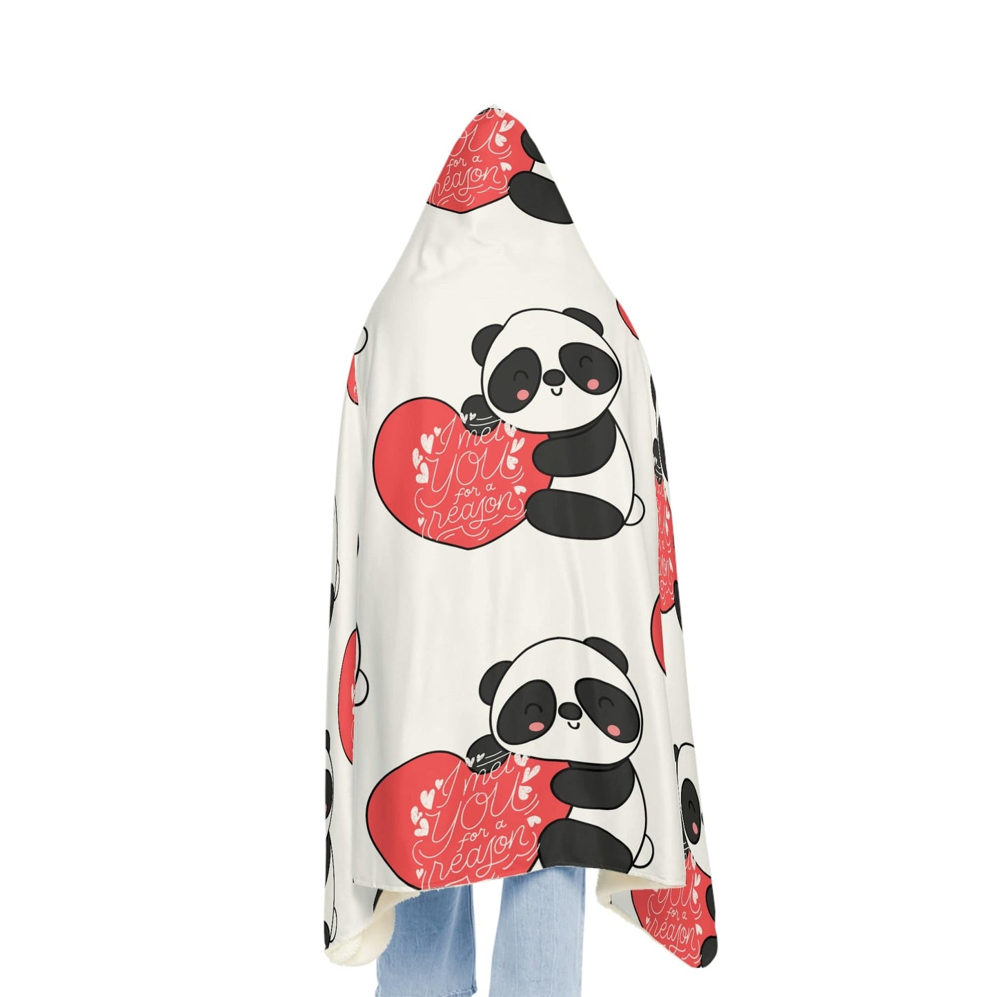I Met You For a Reason Panda Sherpa Snuggle Blanket - The Coziest Way to Show Your Love - SarsariCreations
