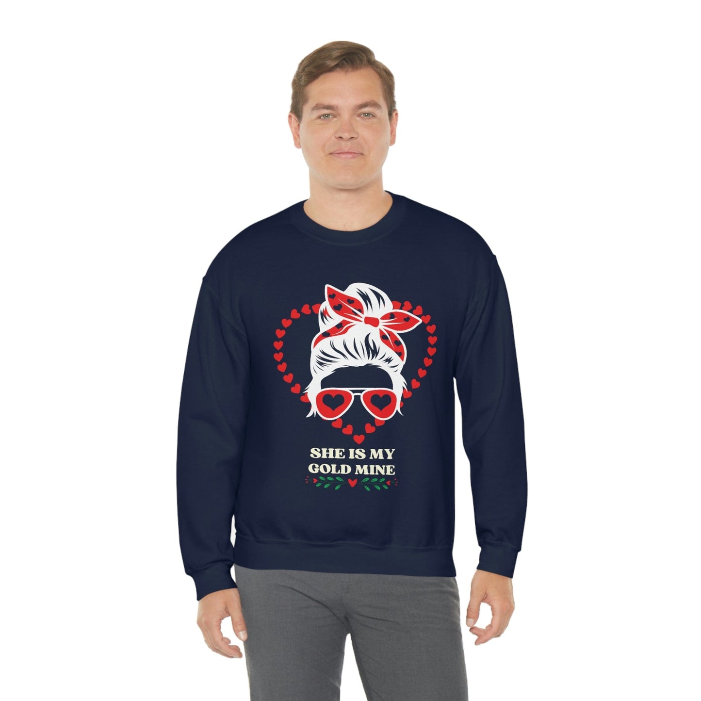 2023 Valentine's Day Gift: "She is My Gold Mine" Sweatshirt for Girlfriend