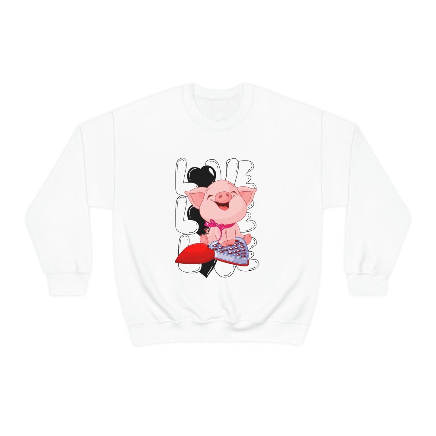 Sweet & Studious: Valentine's Day 2023 Love Piglet Chocolate Study Sweatshirt