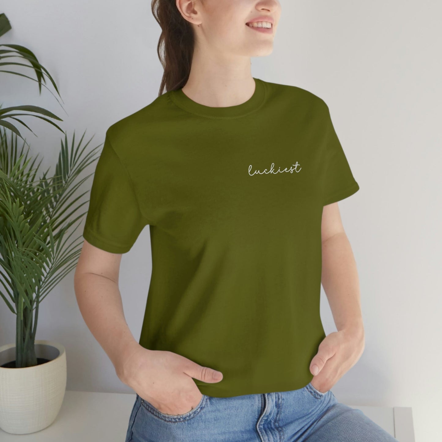 2023 Unisex Shamrock Green Luckiest St Patricks Day Funny Irish GraphicT-Shirt