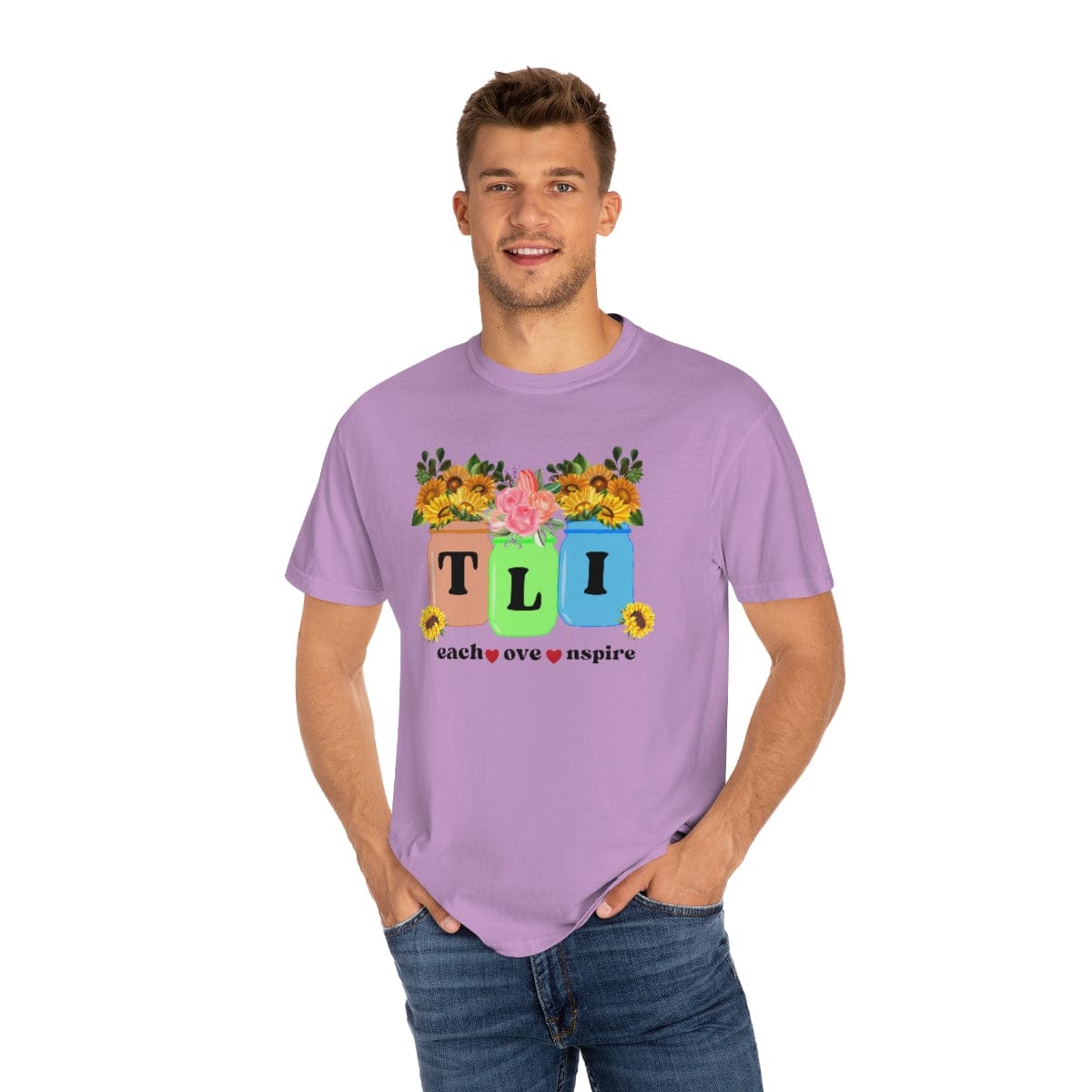 Fall Teacher Comfort Colors Shirt, Thankful Floral Shirt, Teacher Thanksgiving Gift, Teacher Shirt, Teacher Gift, U