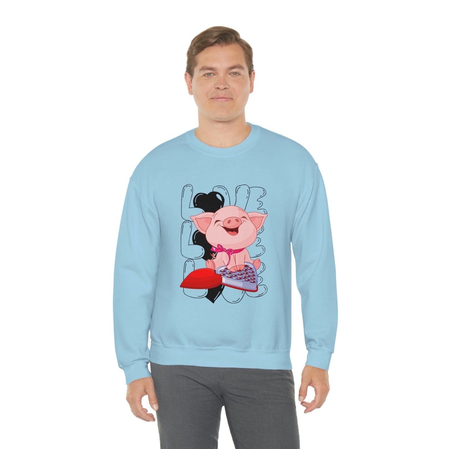 Sweet & Studious: Valentine's Day 2023 Love Piglet Chocolate Study Sweatshirt