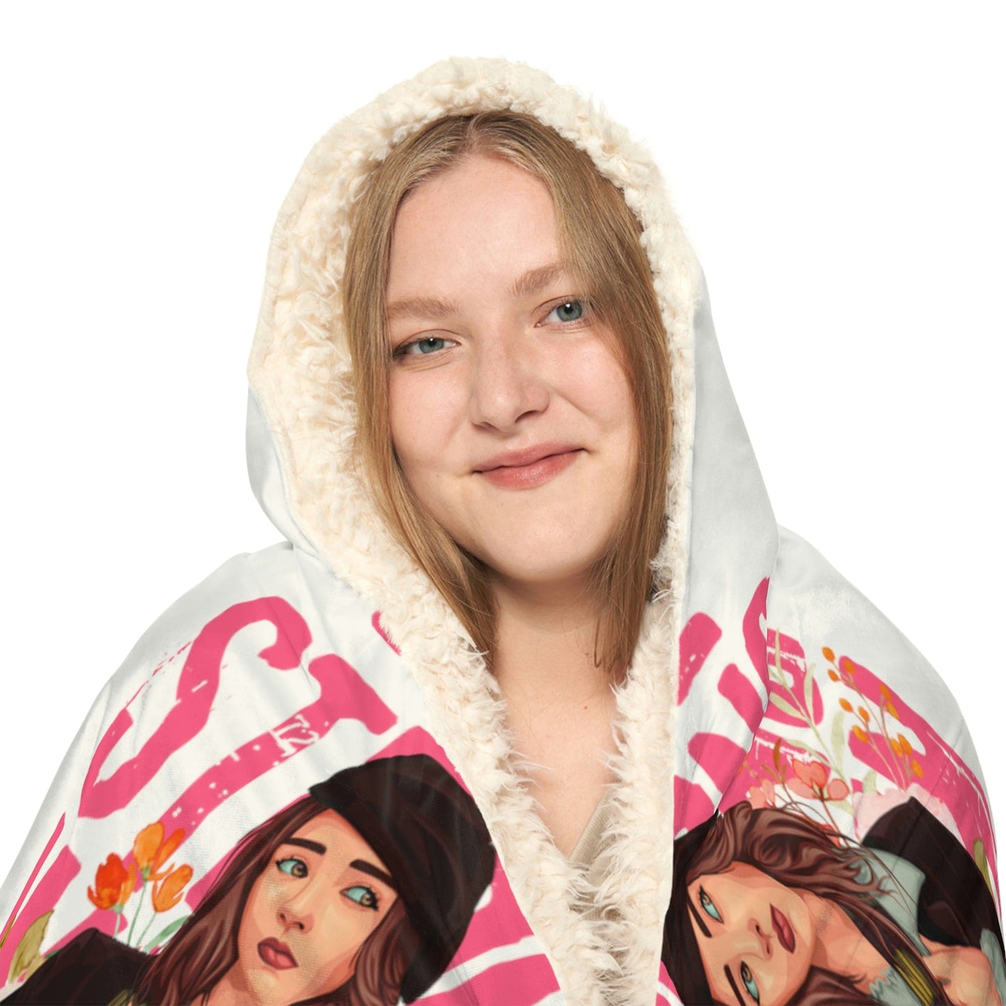 Real Strong Woman Sherpa Snuggle Blanket - Empower with a Bold and Inspiring Design -SarsariCreations