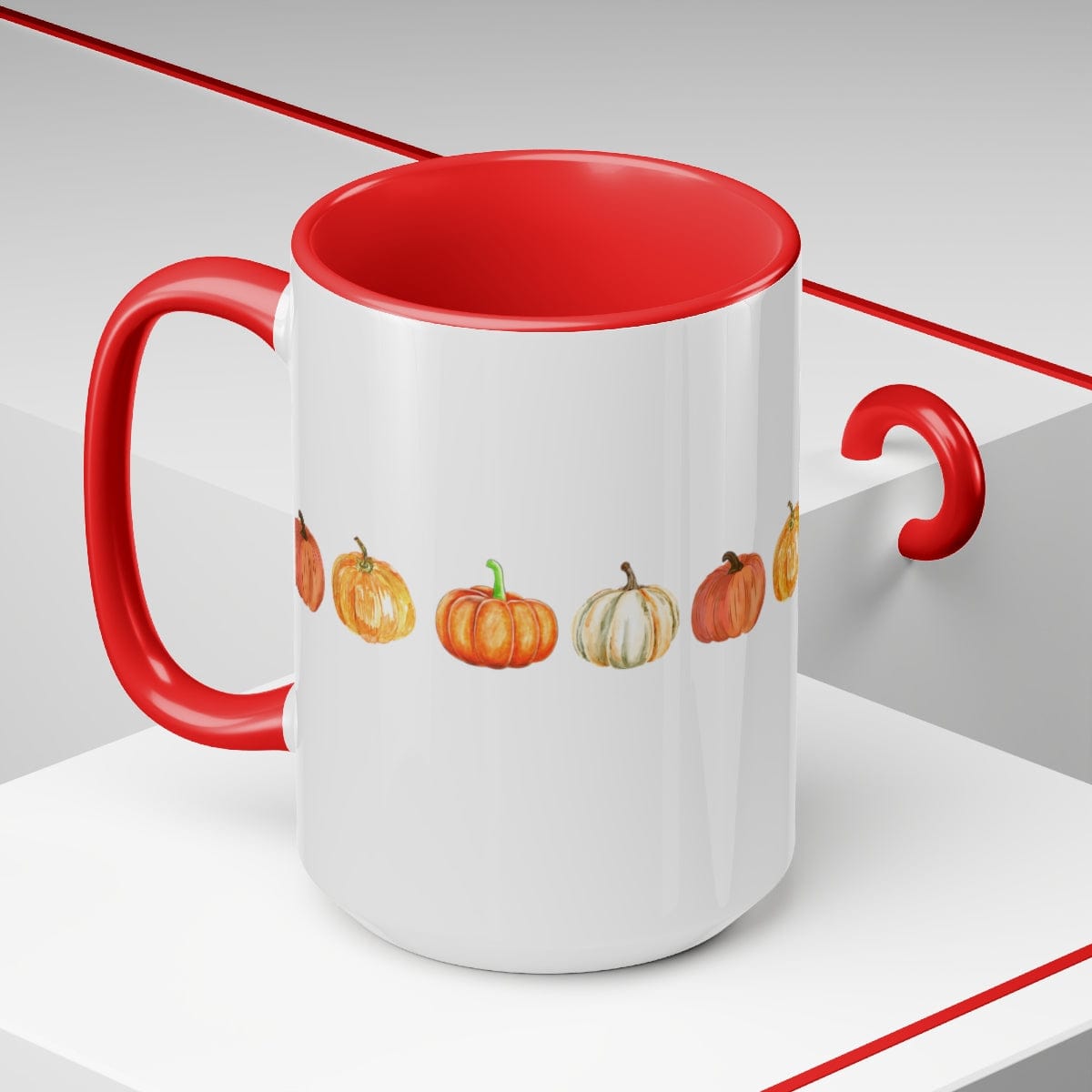 Pumpkin Mug, Halloween Gifts, Halloween Mug, Couple Gift, 15 oz Two-Tone Coffee Mugs