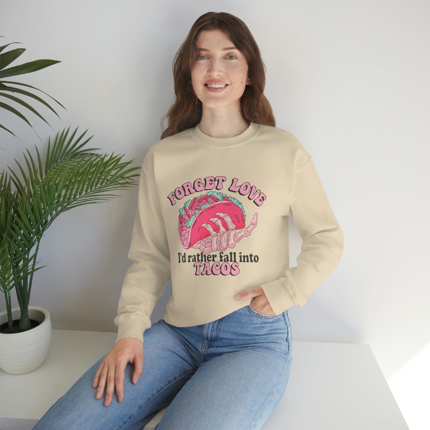 Unique 2023 Anti-Valentine's Day Gift: Fall for Tacos Sweatshirt