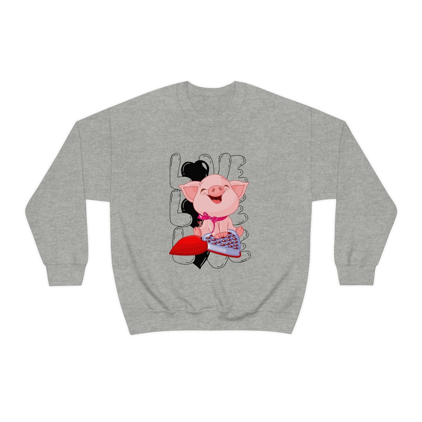 Sweet & Studious: Valentine's Day 2023 Love Piglet Chocolate Study Sweatshirt