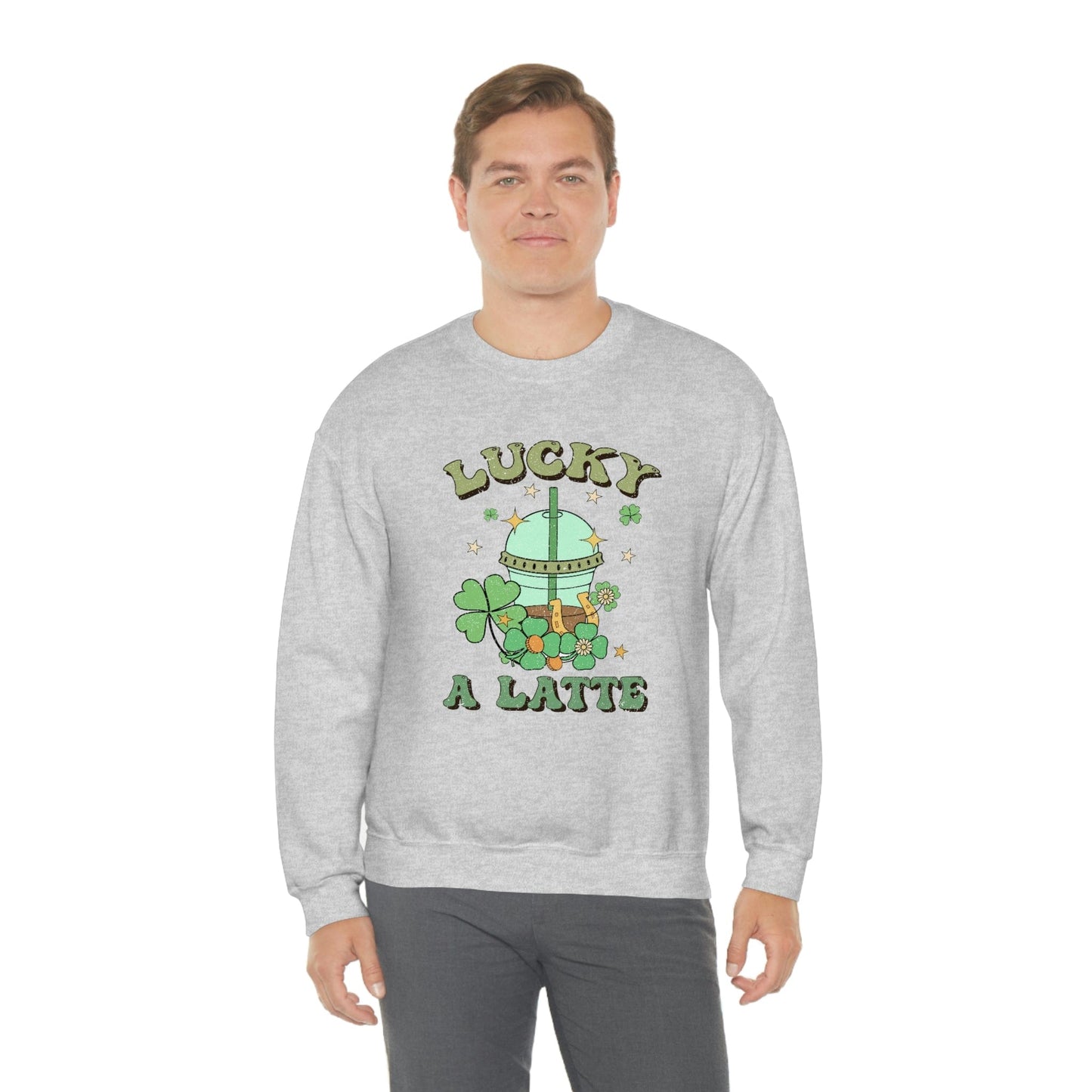 2023 Funny Groovy St. Patrick's Day Unisex Irish Lucky A Latte Sweatshirt