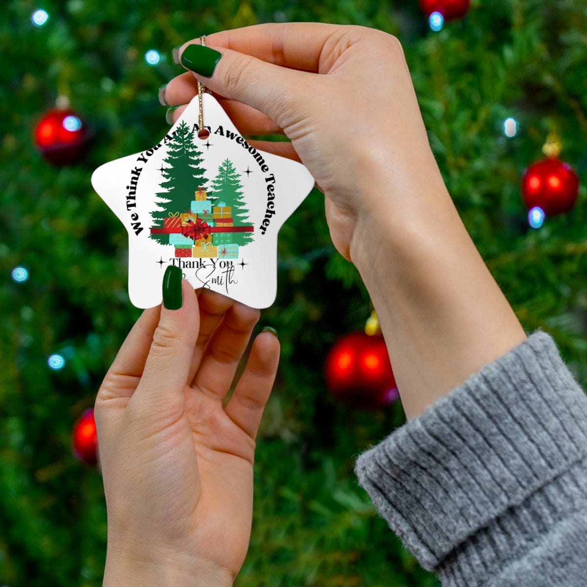 We Think You Are An Awesome Teacher Ceramic Ornament, 4 Shapes