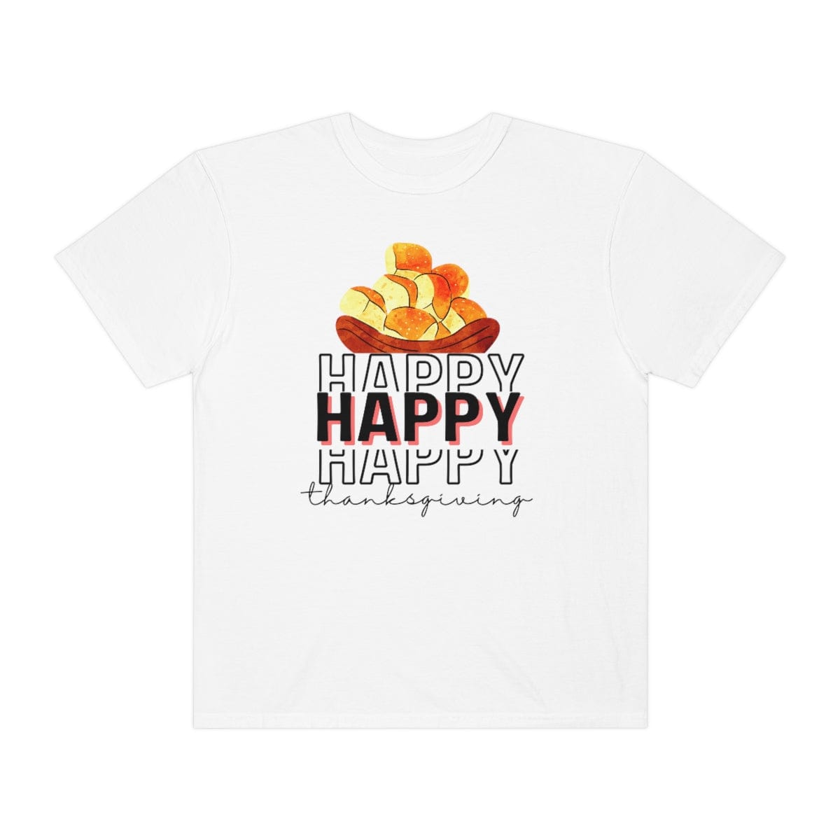 Happy Thanksgiving Comfort Colors, Thanksgiving Vacation Shirt, Thanksgiving Food T-Shirt, Thanksgiving Dinner Shirt, Thanksgiving Family Gift Unisex Garment-Dyed T-shirt