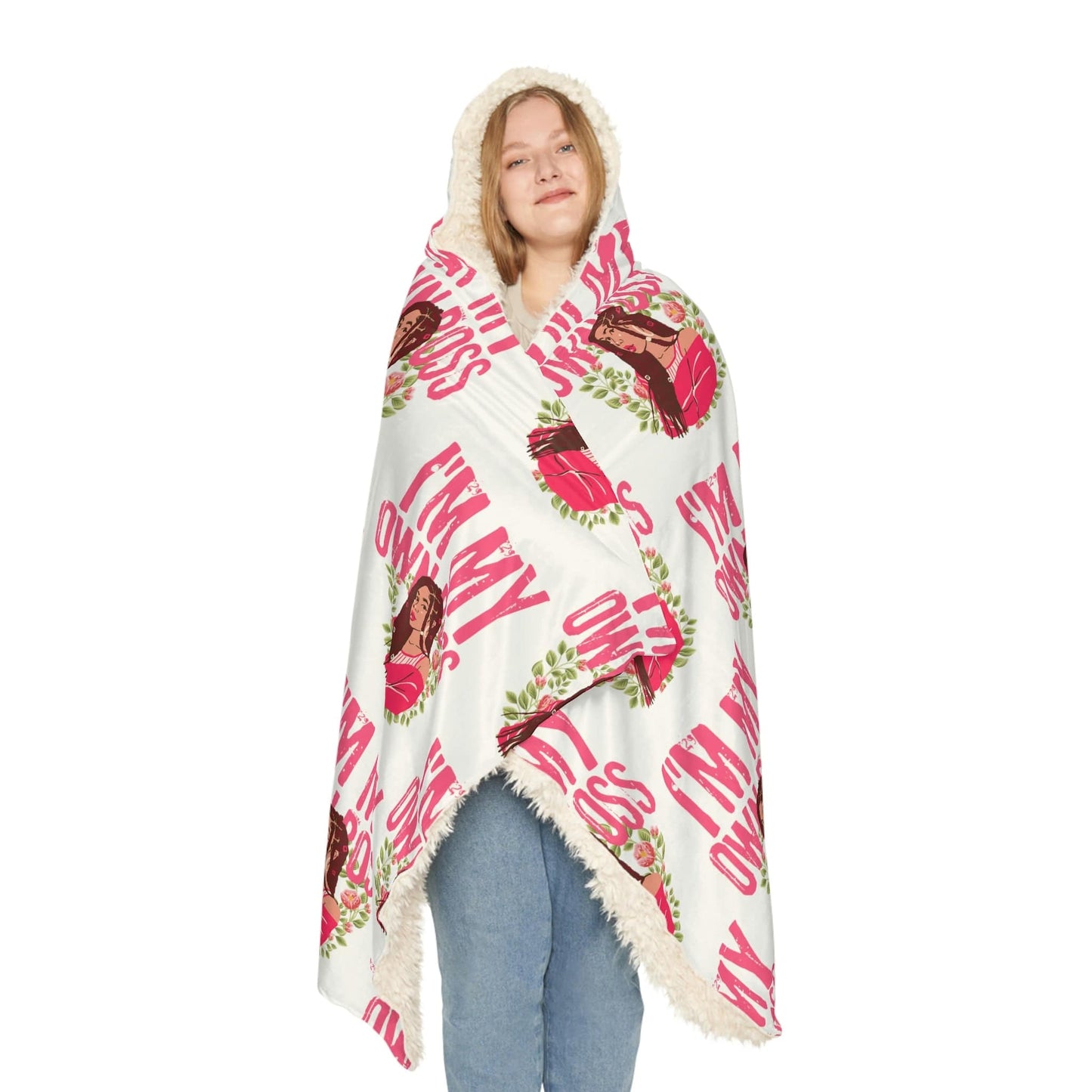 I'm My Own Boss Sherpa Snuggle Blanket - Confident and Empowering Design - SarsariCreations
