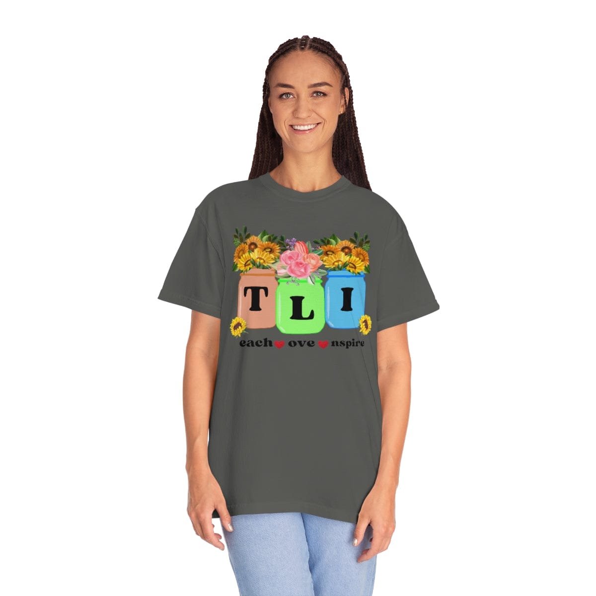 Fall Teacher Comfort Colors Shirt, Thankful Floral Shirt, Teacher Thanksgiving Gift, Teacher Shirt, Teacher Gift, U