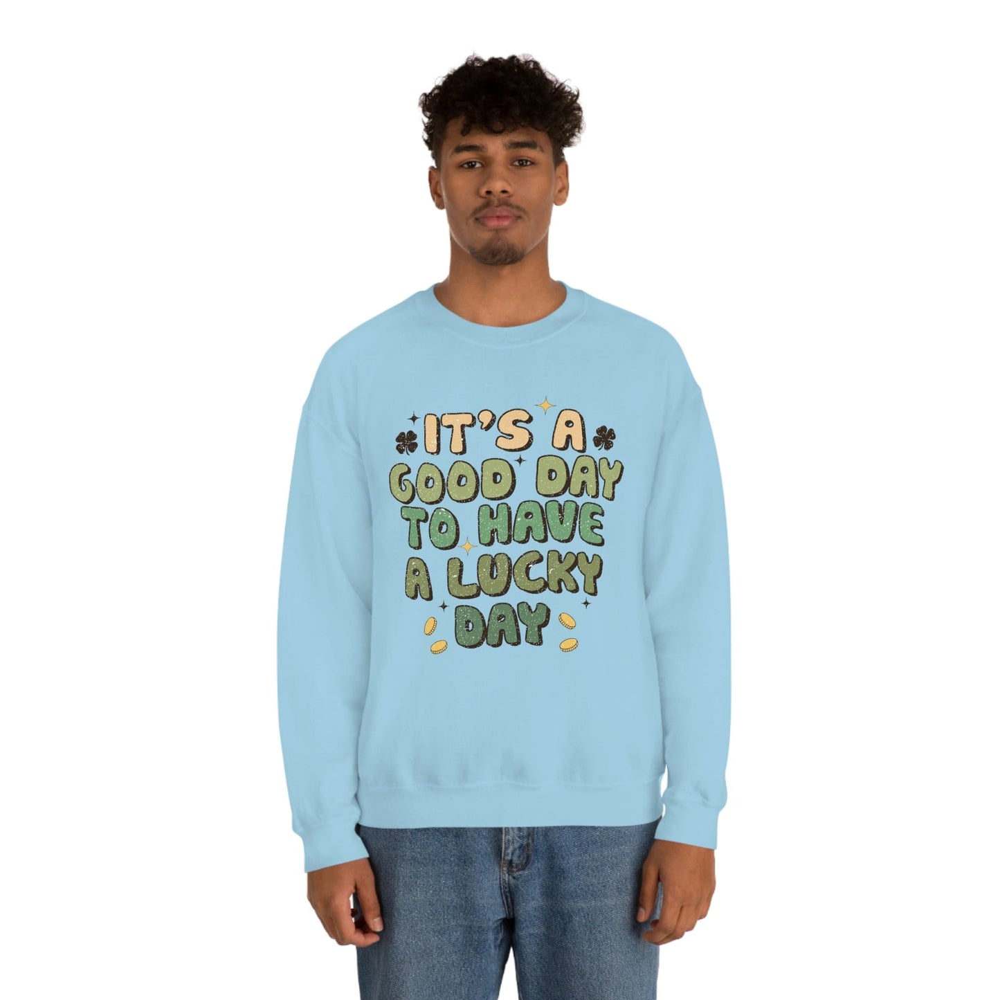 2023 Funny Groovy St. Patrick's Day Unisex Irish Its Good to Have A Lucky Day Sweatshirt