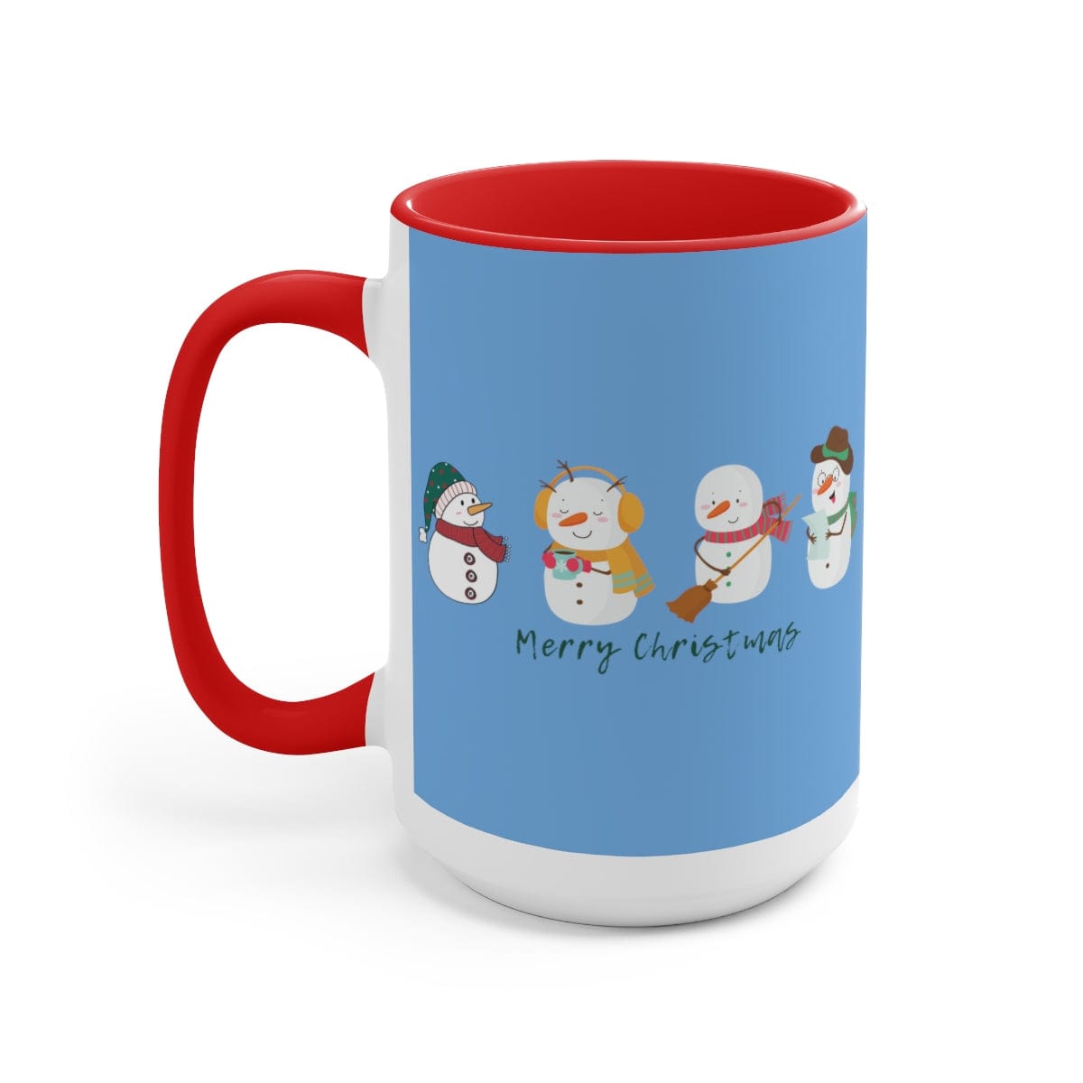Christmas Coffee Mug, Retro Coffee Mug, Christmas Mug, Gift for Him, Holiday Gift 15 oz Two-Tone Coffee Mugs