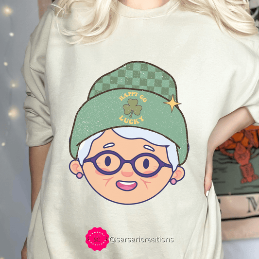 2023 St. Patrick's Day Unisex Funny Shamrock Grandma Gigi Nana Sweatshirt