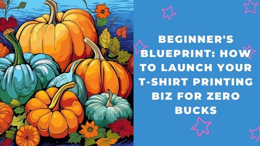 Captivating image of colorful pumpkins symbolizing the endless possibilities in launching your T-shirt printing business on a budget