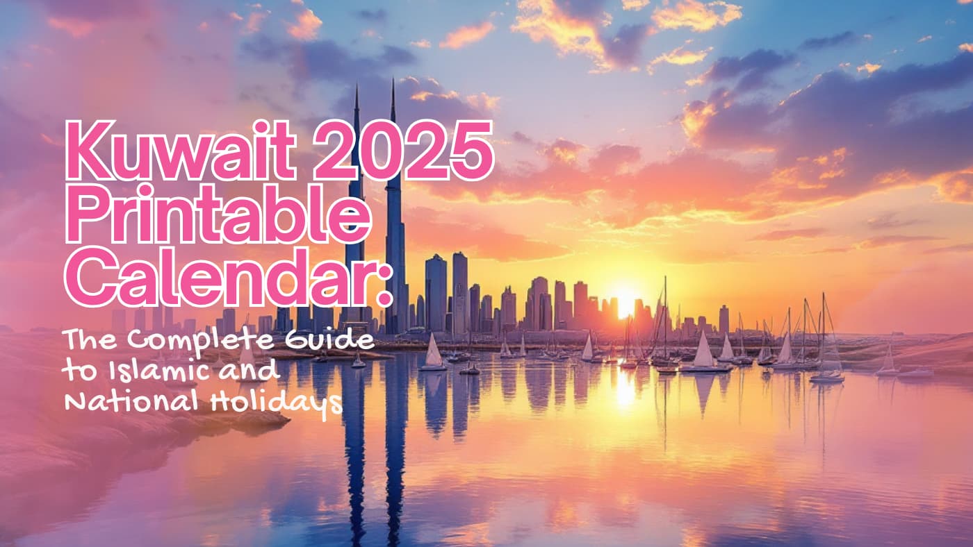 📅 Kuwait Calendar 2025: Free Printable with Holidays | A4 PDF ...