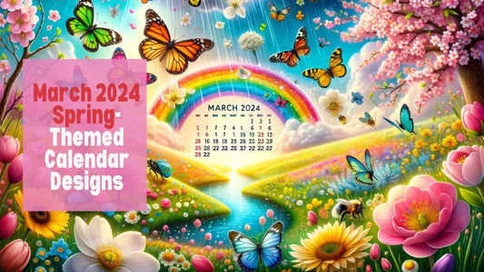 March 2024 Spring-Themed Calendar Designs 