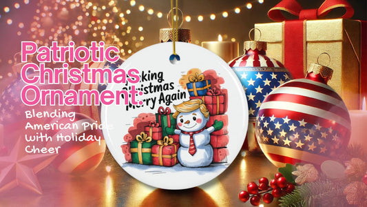 Patriotic Christmas Ornament Blending American Pride with Holiday Cheer