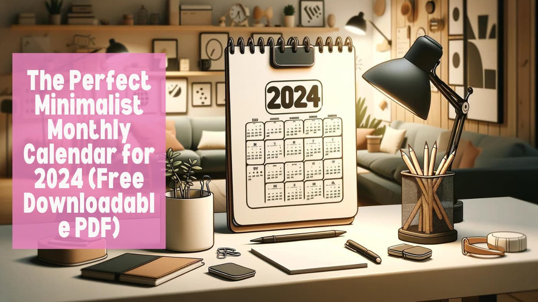 The Perfect Minimalist Monthly Calendar for 2024 (Free Downloadable PDF)