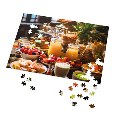 Jigsaw Piecework Puzzles 500 Piece for Adults and Kids - Breakfast Spread in Luxury Hotel - The Impossible Puzzle