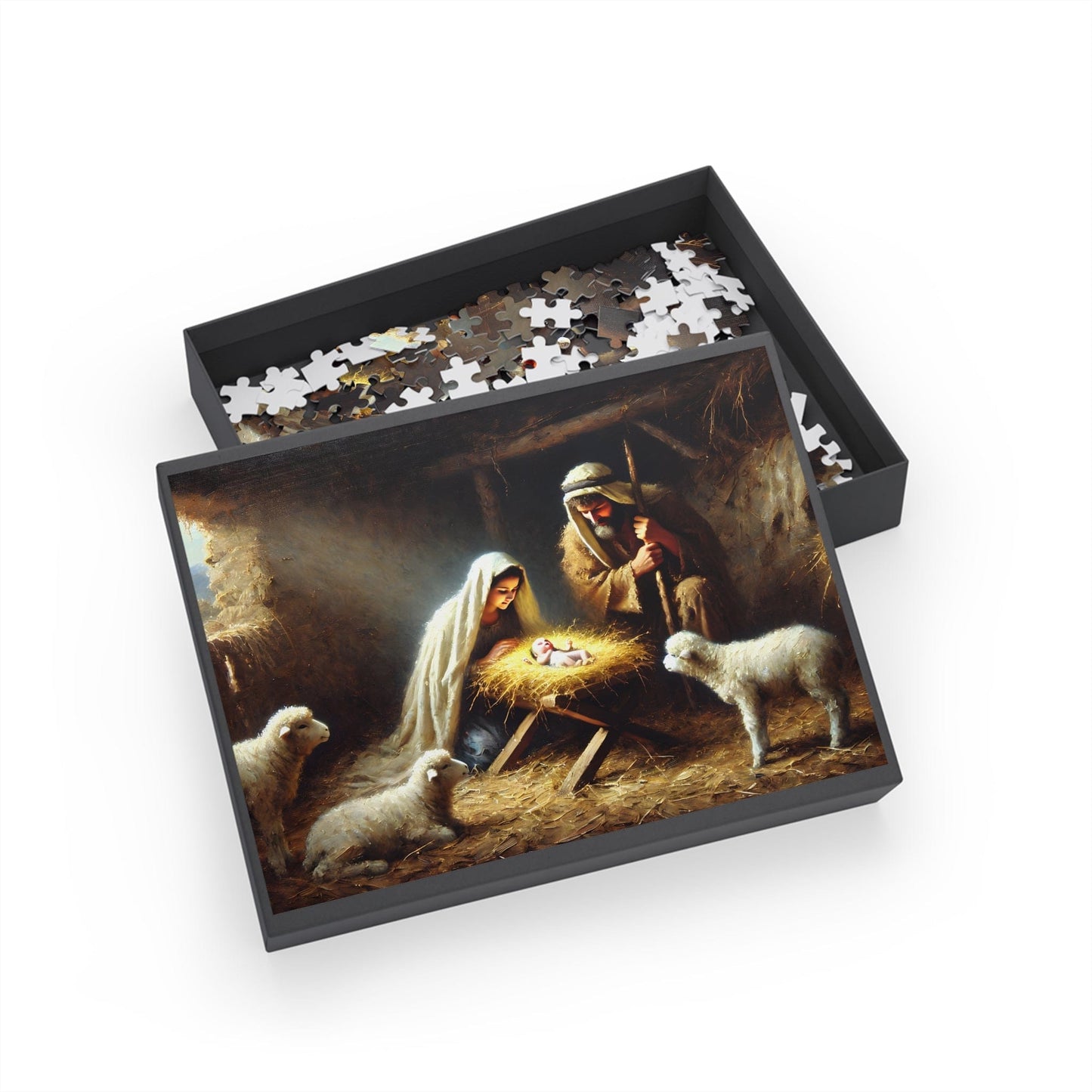 SARSARI O Holy Night Jigsaw Puzzle (252, 500 and 1000 pieces) for Teens & Adult | Christmas Nativity Puzzle | Holiday Religious Gift for Family