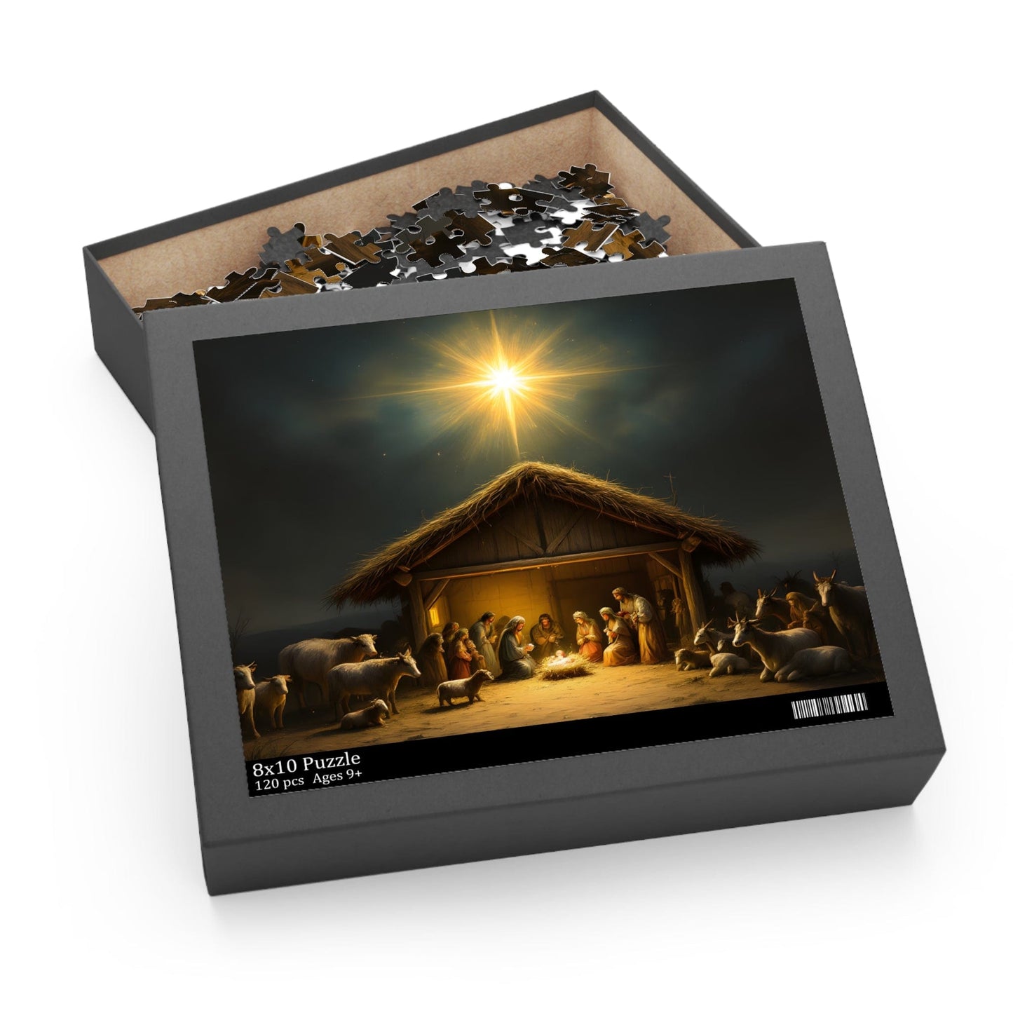 SARSARI Nativity O Star of Bethlehem Jigsaw Puzzle Games (120, 252, 500 pieces) for Adults | Educational Brain Toys | Holiday Religious Gift for Family