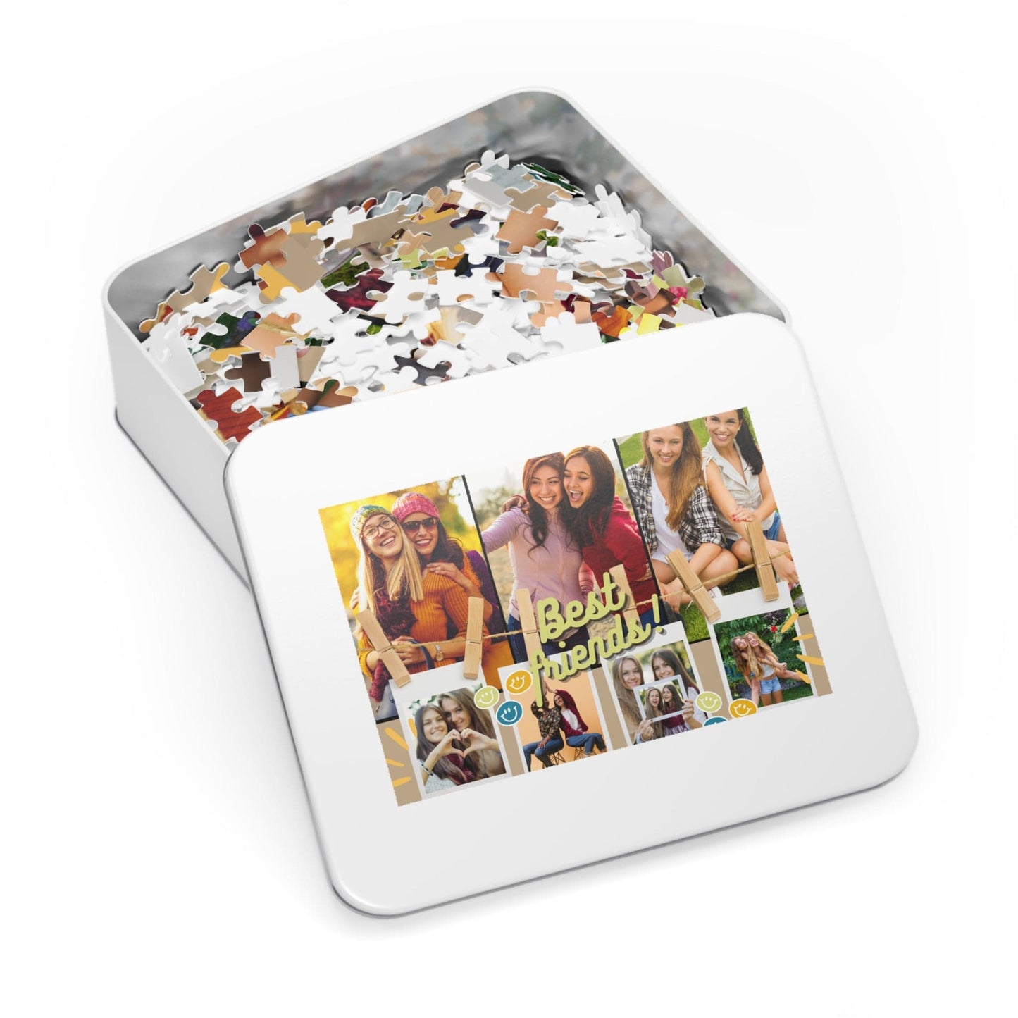 Custom Picture Best Friends Jigsaw Puzzle - 1000/500/252/110 Pieces - Customized Gifts for Best Friends Birthday