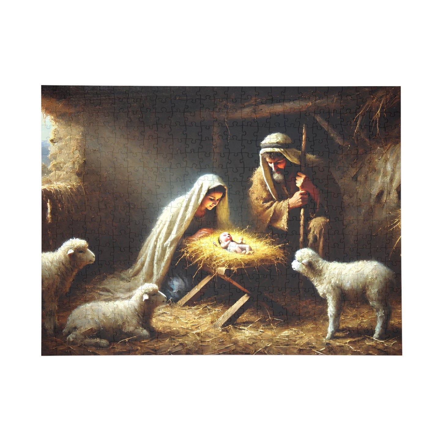 SARSARI O Holy Night Jigsaw Puzzle (252, 500 and 1000 pieces) for Teens & Adult | Christmas Nativity Puzzle | Holiday Religious Gift for Family