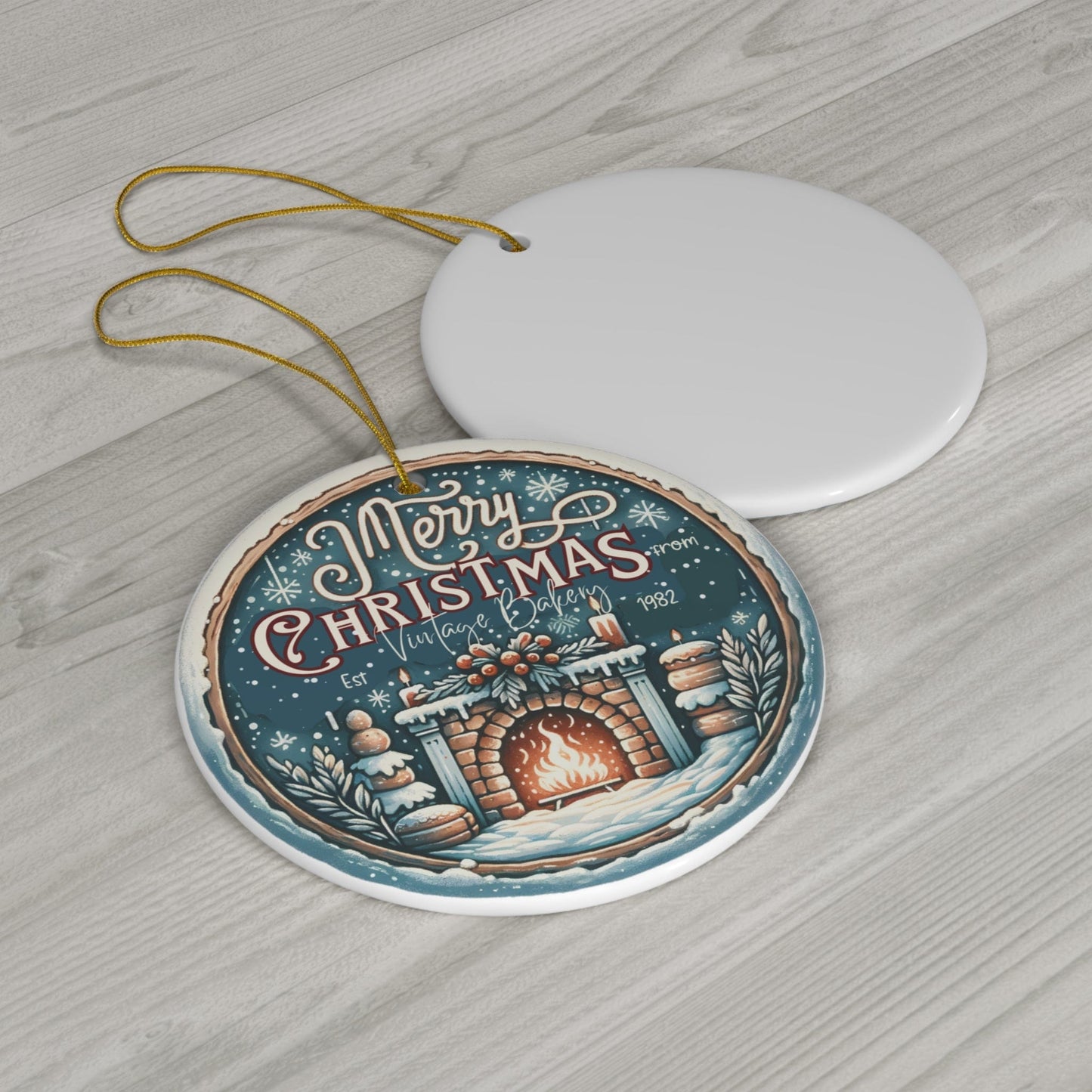 Custom Decor Christmas Ornaments 2023 3mm Round Ceramic (Four Shapes)  | Ideal for Bakery Shop & Small Business Owners | Unique Startup Gift  | Hanging Ornament