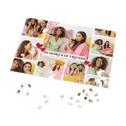 Jigsaw Puzzle Custom Photo for Best Friends from Collage - 1000/500/252/110 Pieces - DIY Gifts for Friends Moving Away